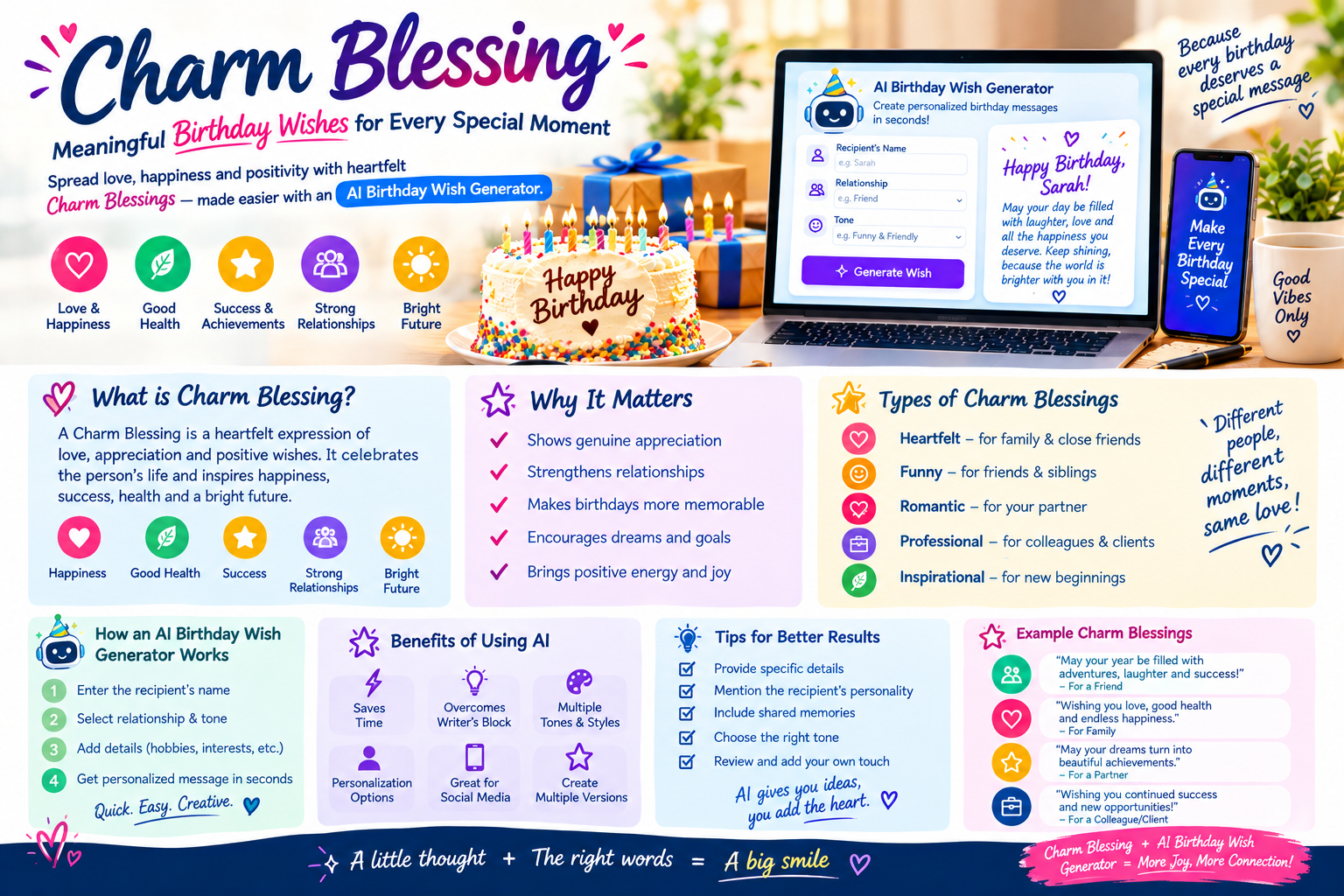 Charm Blessing: How Meaningful Birthday Wishes Bring Joy, Connection, and Inspiration