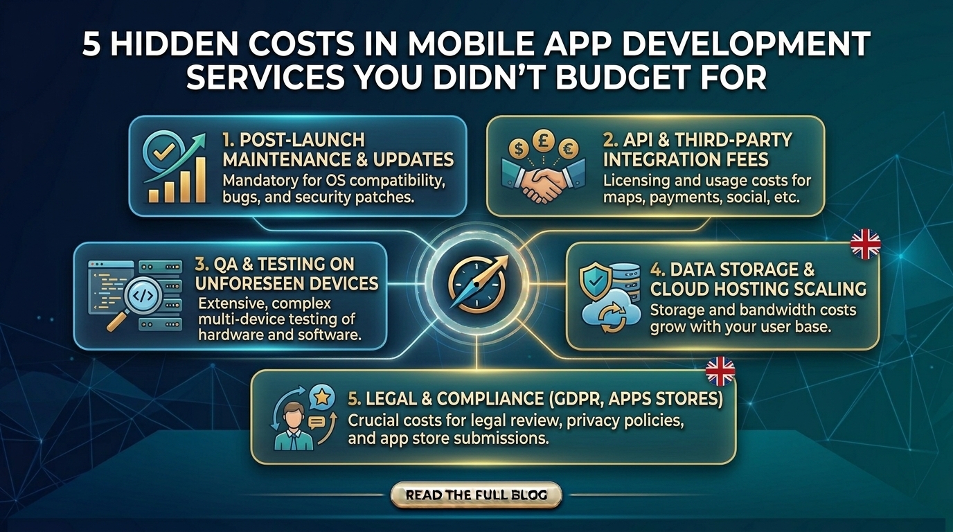 5 Hidden Costs in Mobile App Development Services You Didn’t Budget For